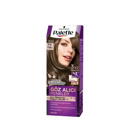 1 adet Palette Göz Alıcı Renkler 7-1 Küllü Kumral