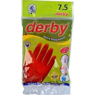 1 paket x30 Derby Bulaşık Eldiveni 7.5 Numara