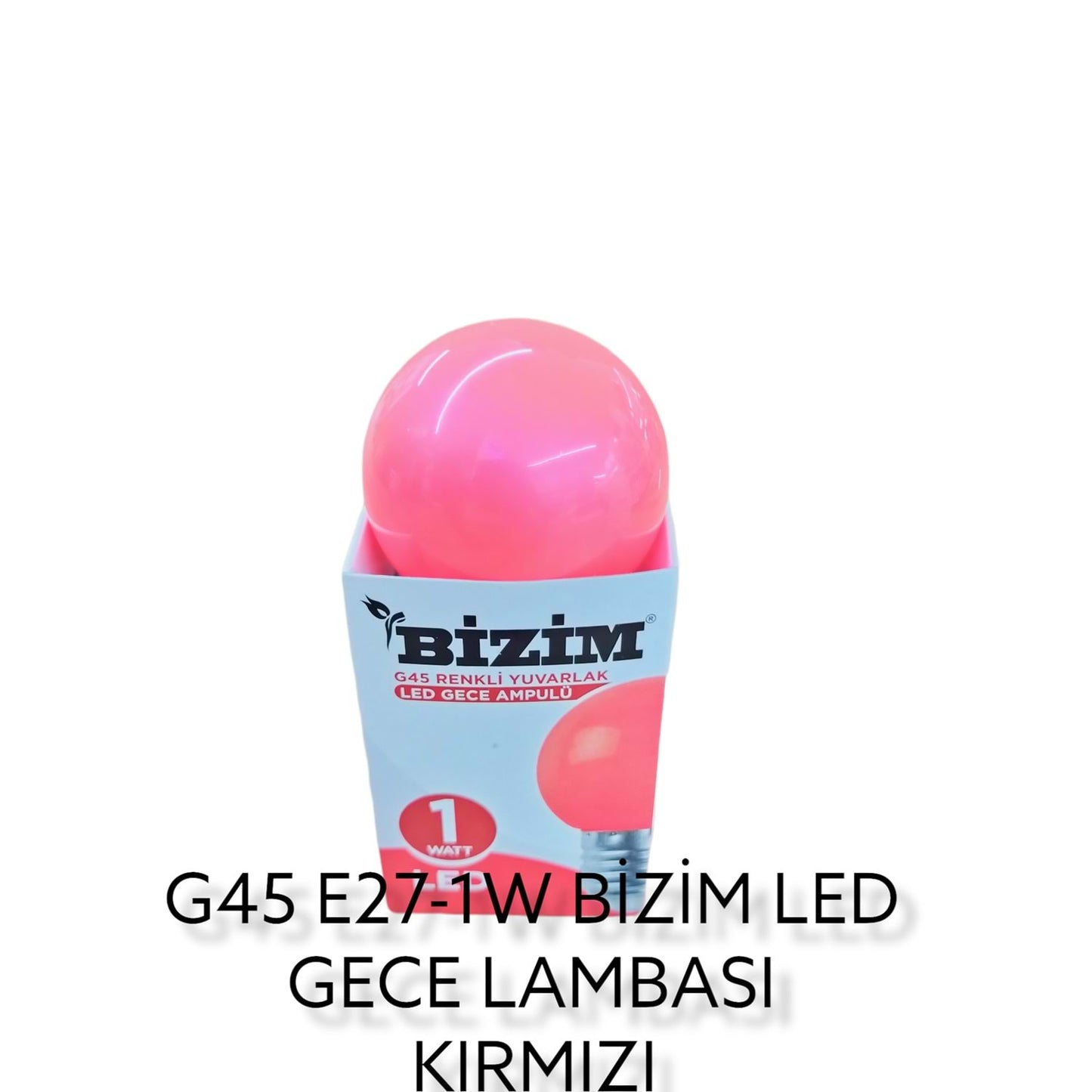 1 paket x10 adet Bizim Led Gece Lambası - Kırmızı