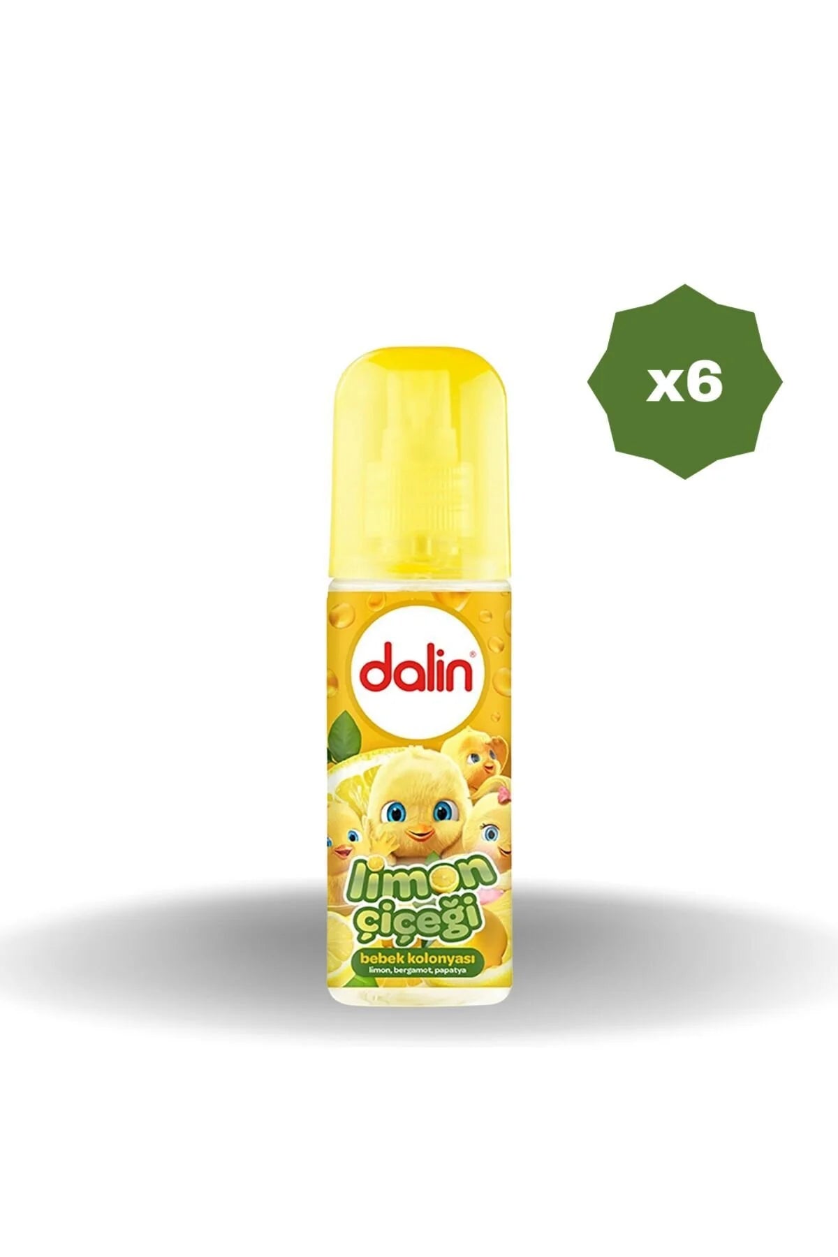 1 paket x6 Dalin Limon Çiçeği Bebek Kolonyası 150ML