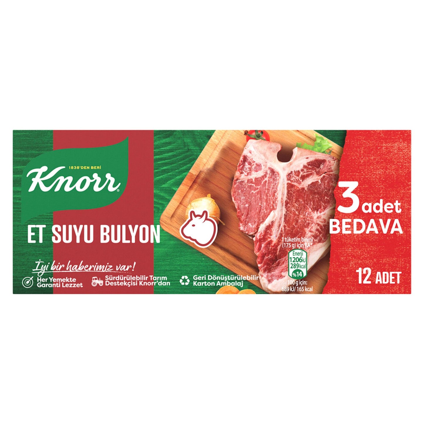 1 adet Knorr Et Suyu Bulyon 12 Adet 120 G
