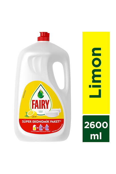 1 koli x6 Fairy Limon 2600 ml Bulaşık Deterjanı