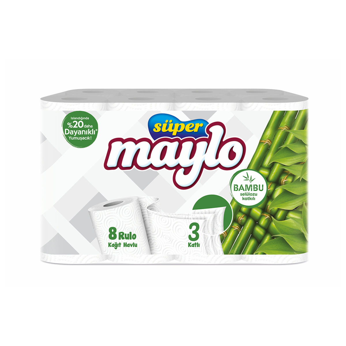 1 koli x3 Maylo 3 Katkılı Kağıt Havlu 8'li