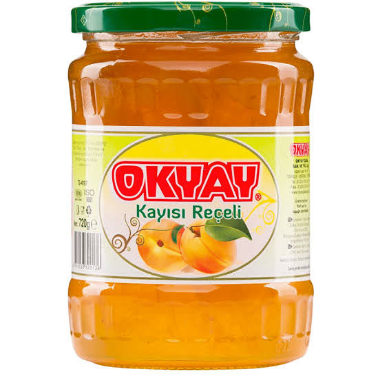 6 adet okyay Kavanoz Kayısı Reçeli 720 Gr