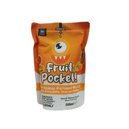1 koli x20 adet Candyzoo Fruit Pocket 200 ml Elma Ananas Portakal Mango Aromalı