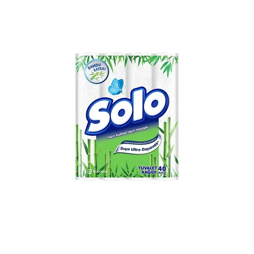 1 koli x3 SOLO BAMBU TUVALET 2 katlı KAĞIDI 40 LI
