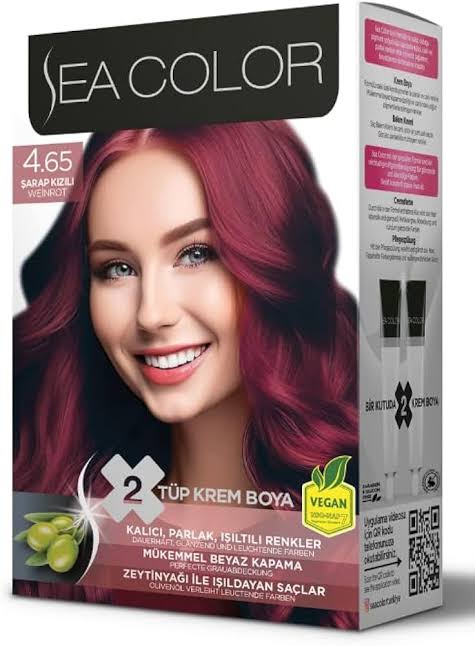 6 adet sea Color Set Boya 4.65 Şarap Kızılı