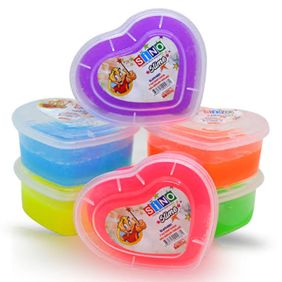 1 paket x12 Hazır Slime Kalp Şekilli