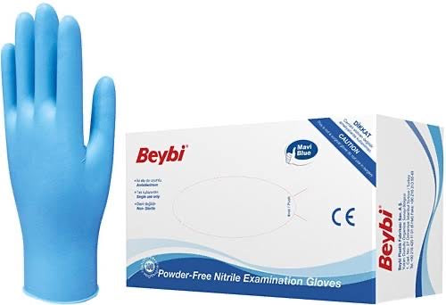 1 adet Beybi Nitril Eldiven Pudrasız S 100 lü
