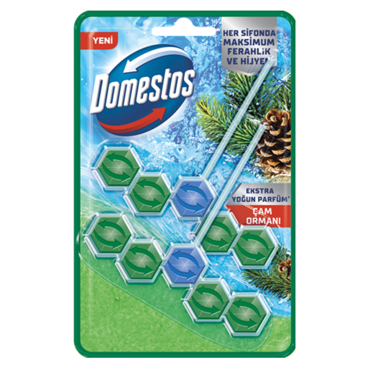 1 paket x9 DOMESTOS TUVALET BLOĞU ÇAM FERAHLIĞI