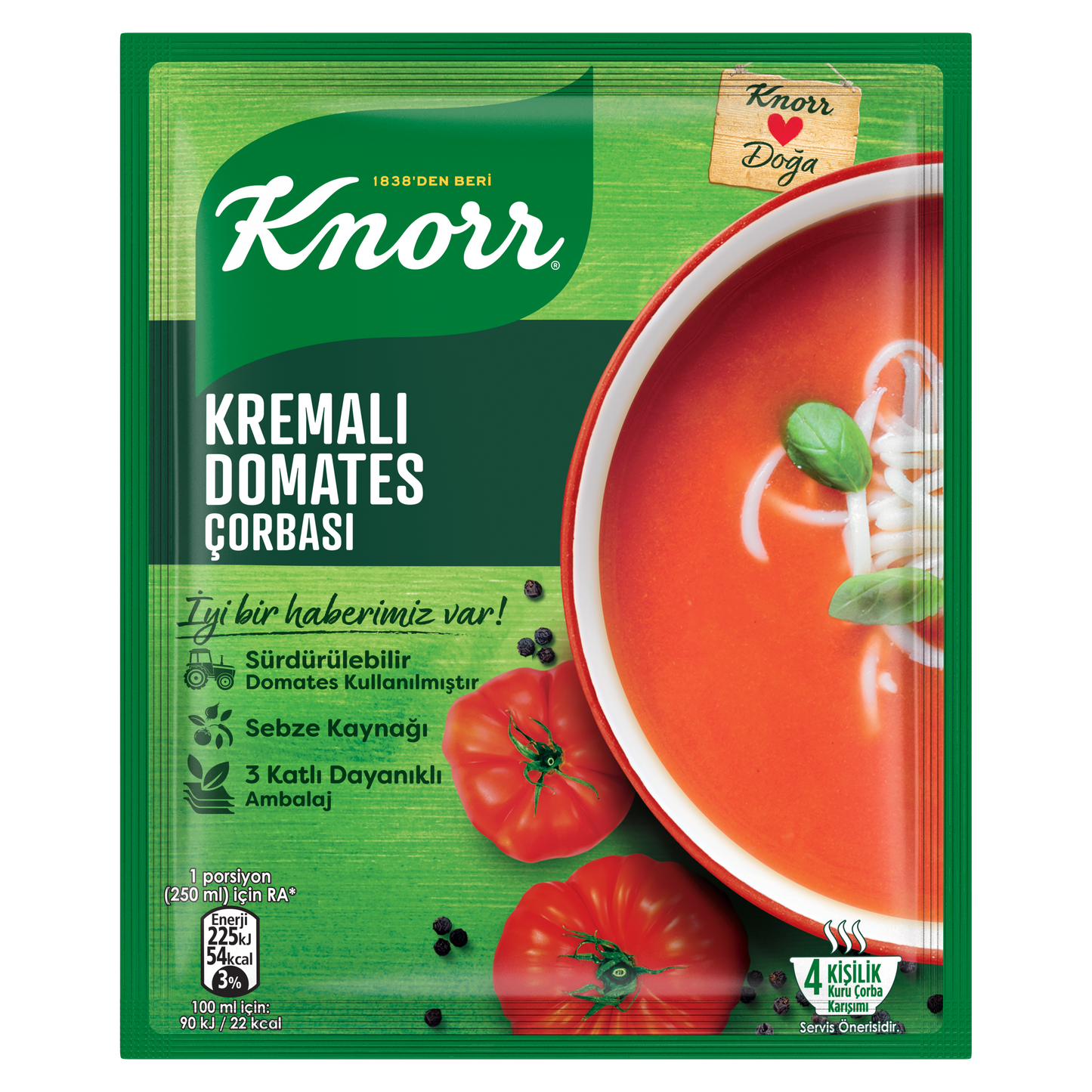 1 paket x12 adet Knorr Kremalı Domates