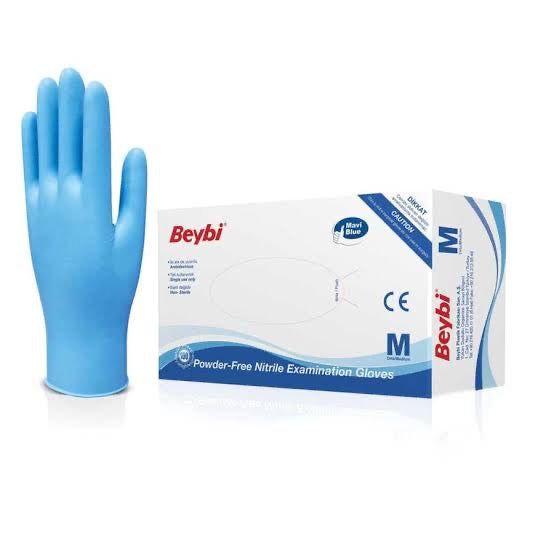 1 adet Beybi Nitril Eldiven Pudrasız M 100lü