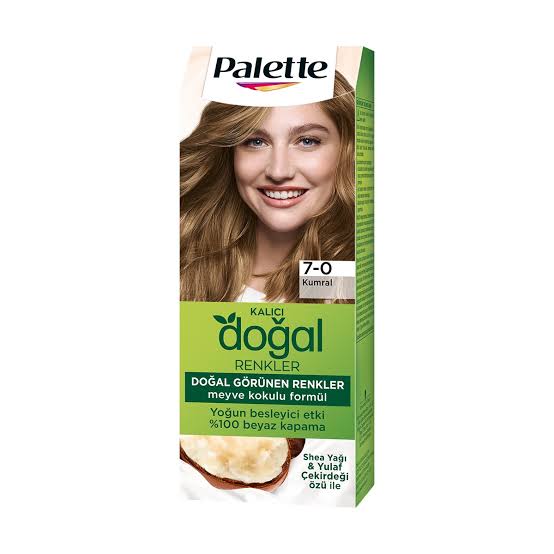 1 adet Palette Kalıcı Doğal Renkler Saç Boyası 7-0 Kumral