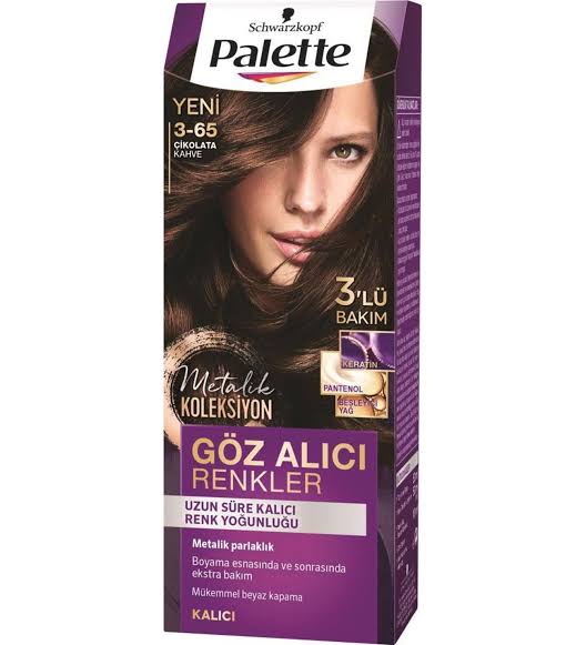 1 adet Palette Yoğun Göz Alıcı Renkler Saç Boyası 3.65 Çikolata Kahve