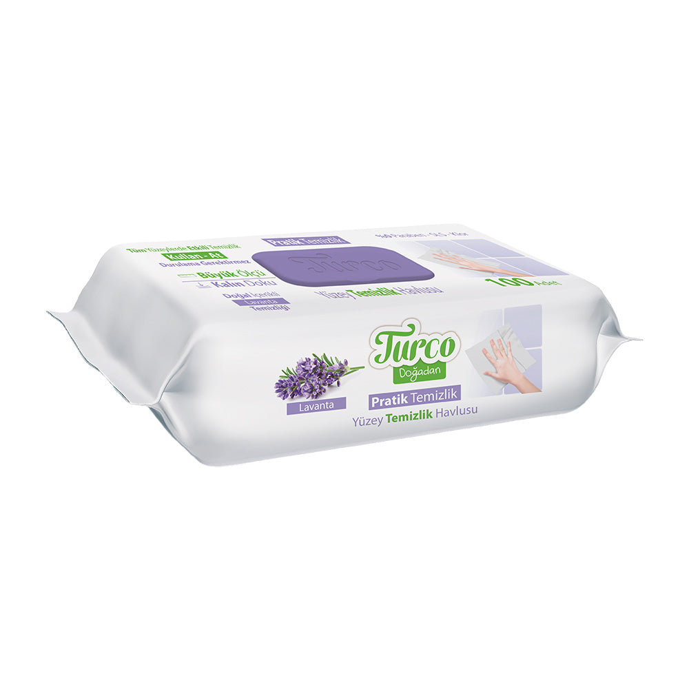1 koli x12 Turco Yüzey Temizlik Havlusu 100 lü Lavanta