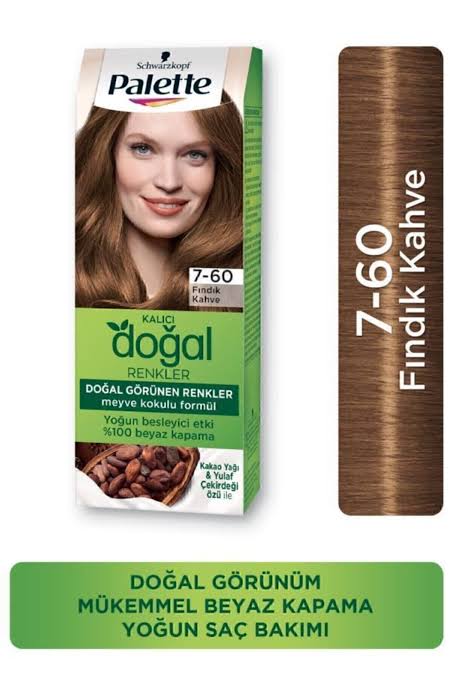 1 adet Palette Doğal Renkler 7-60 Fındık Kahve