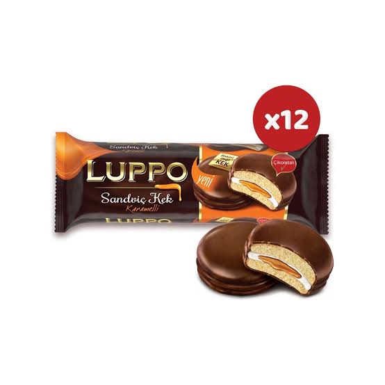 1 koli Luppo Sandviç Kek Karamelli 182 Gr x 12 Ad