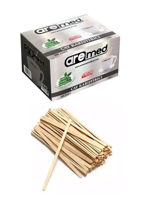 1 adet 500 Adet 500 Adet Tahta Ahşap Karıştırıcı