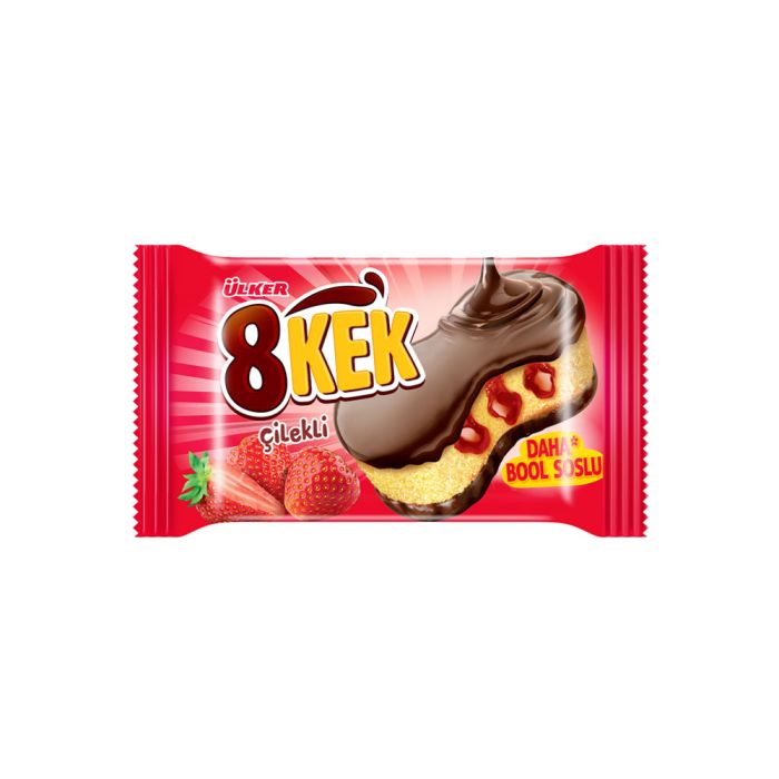 1 paket Ülker Dankek 8 Kek Duble Çilekli 55 g x24 adet