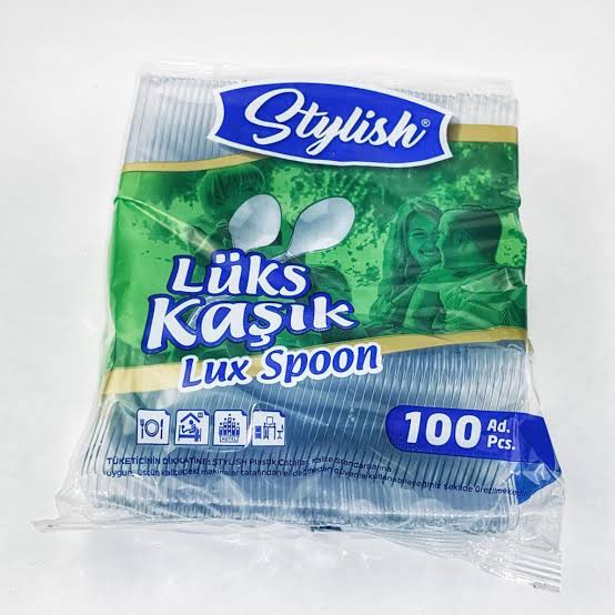 5 adet Plastik Kaşık Büyük Lüks 100'lü paket