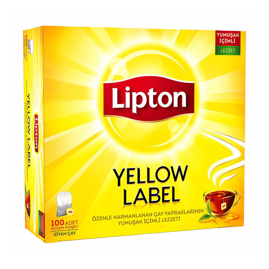 1 koli x6 ipton Yellow Label Bardak Poşet Çay 2gr 100lü