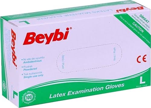 1 adet Beybi Nitril Eldiven Pudrasız L 100 lü