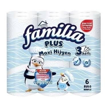 1 koli x4 Familia 3 katlı Kağıt Havlu 6'lı Plus Maxi Hijyen