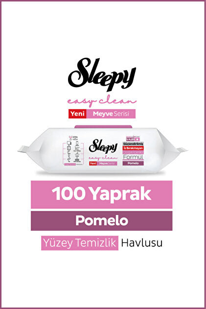 1 koli x12 Sleepy Pomelo Yüzey Temizlik Havlusu 100'Lü