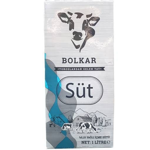 1 koli x12 BOLKAR 0,15 YAĞLI 1 LT SÜT