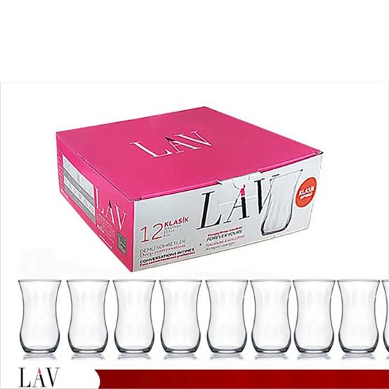 1 koli x 6 Lav Klasik Çay Bardağı 12’li
