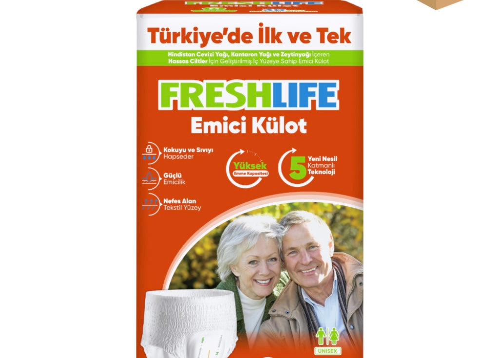 1 koli x6 freshlife hasta bezi külot ekstıra 12 Li