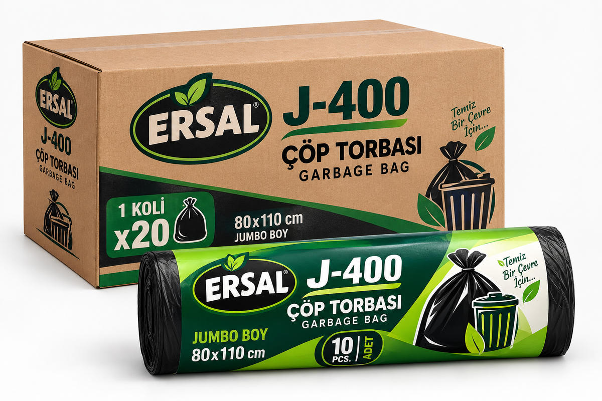1 koli x20 Ersal J400 Çöp Poşeti 80x110CM