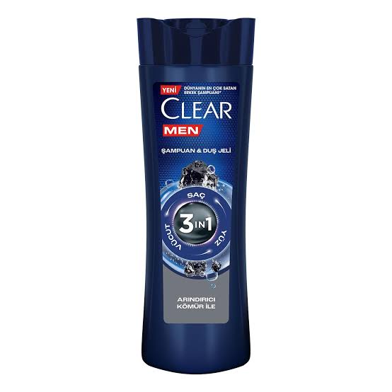 5 adet Clear Men duş jeliArındırıcı ile Kömür 350ml Şampuan