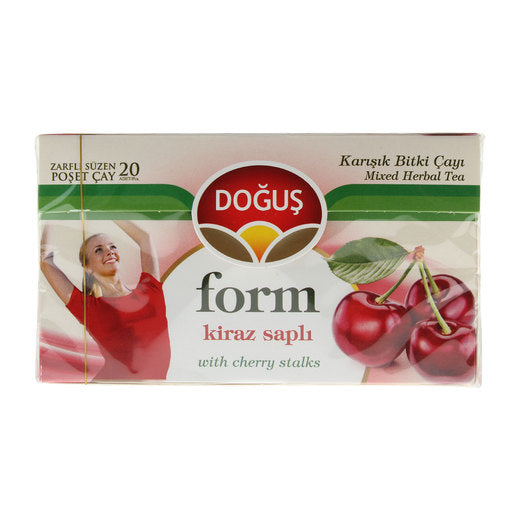 6 adet Doğuş Çay Form Kiraz Saplı 20'li