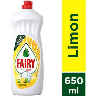 1 koli X20 adet
Fairy Sıvı Bulaşık Deterjanı 650 ml Limon