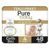 1 koli X 5 adet Pure Baby Organic No:4 48 Adet Bebek Bezi
