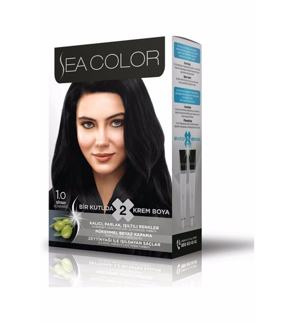 6 adet SEA COLOR 1.0 Siyah Set Boya