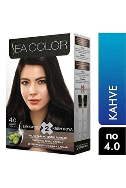 6 adet Sea Color Set Saç Boyası 4.0 Kahve
