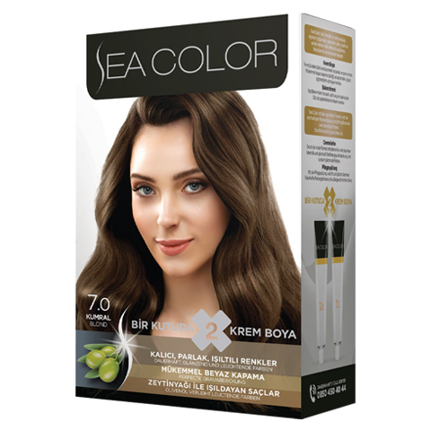 6 adet Sea Color Saç Boyası 2x50 Gr Kumral 7-0