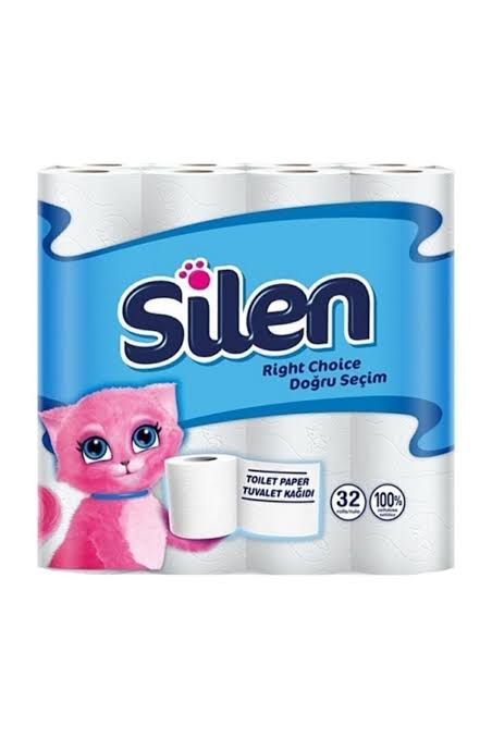 1 koli x3 Silen 2 katlı Tuvalet Kağıdı 32 Li