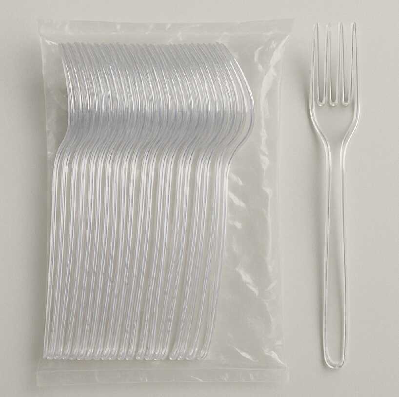 5 adet Lüks Plastik Çatal 100'lü