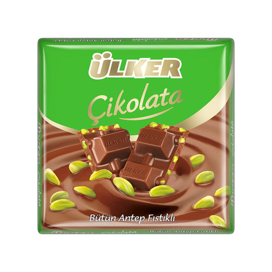 1 Paket x6 Ülker Antep Fıstıklı Kare Çikolata 65G