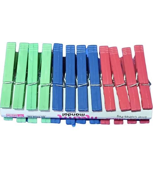1 paket x12 adet 24 lü adetli Çamaşır Mandalı