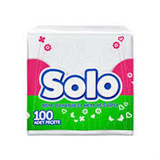 1 koli x24 Solo 100 Adet Kağıt Peçete