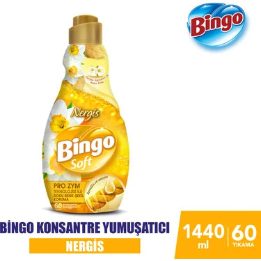 1 koli x9 Bingo Konsantre Çamaşır Yumuşatıcısı Nergis 1440 ml