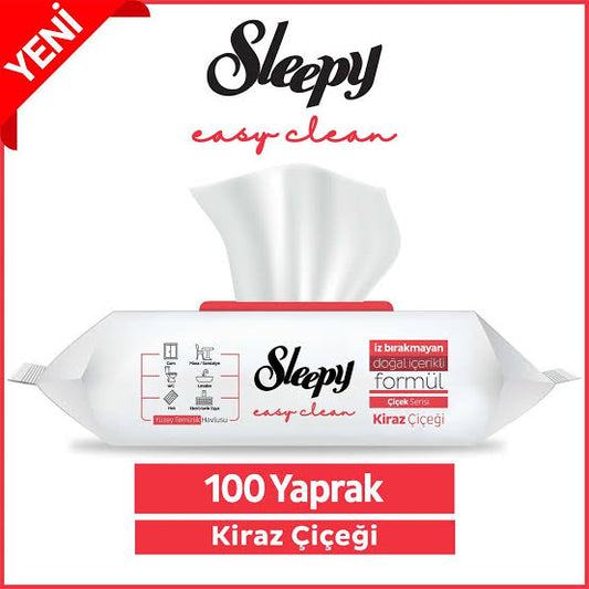 1 koli x12 Sleepy Kiraz Çiçeği Temizlik Havlusu 100 lü