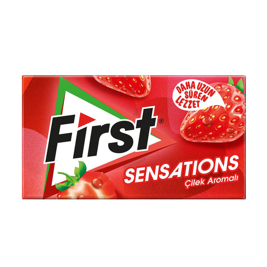 1 paket x12 First Sensations Çilek Aromalı Sakız 27 G