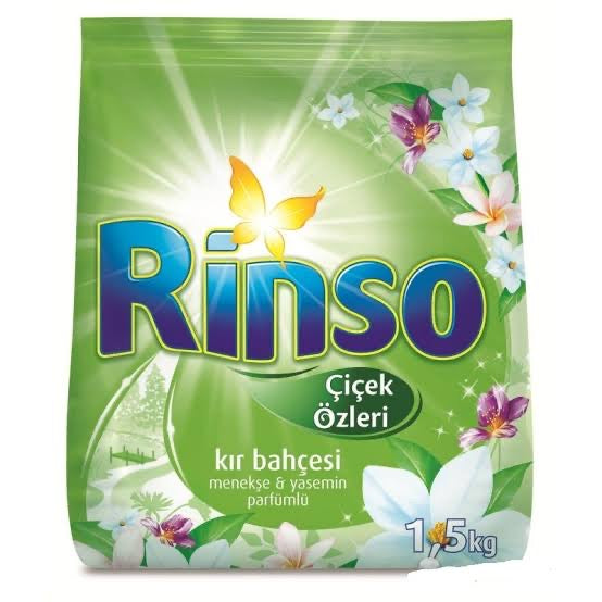 1 koli x9 RİNSO Auto Washing Powder Detergent RURAL GARDEN 1.5 Kg