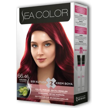 6 adet Sea Color Kit Boya 66.46 Ateş Kızılı