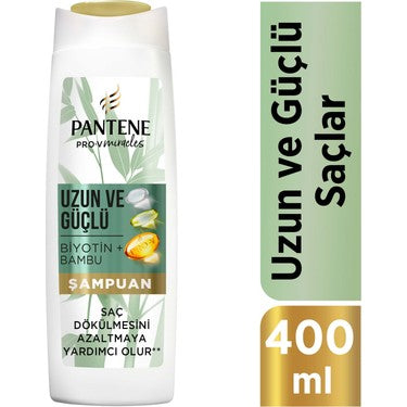 1 koli x6 Pantene Uzun ve Güçlü Şampuan Bambu ve Biyotinli 400 Ml